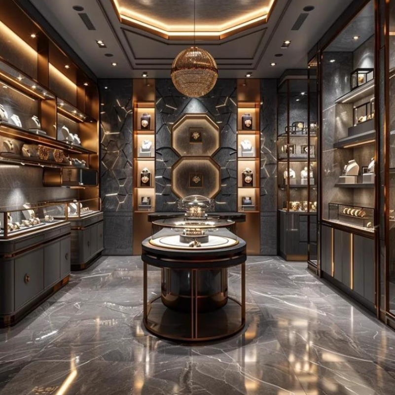 High end jewelry display cabinet